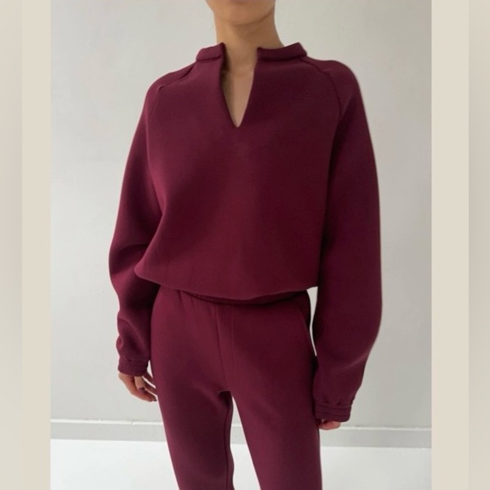 Leze the Label Athena Pullover Burgundy Sz M